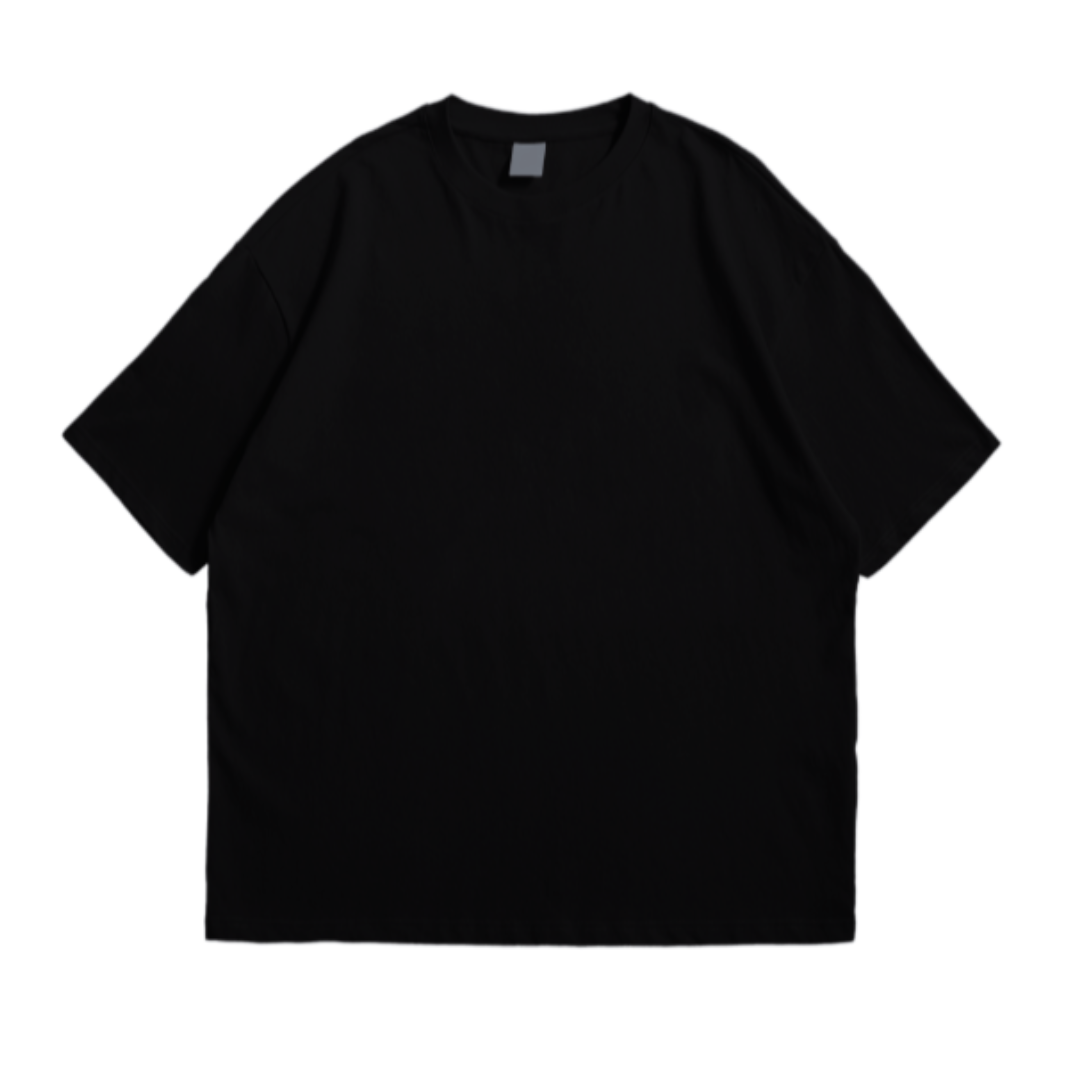 Black Oversize Drop Shoulder Tee