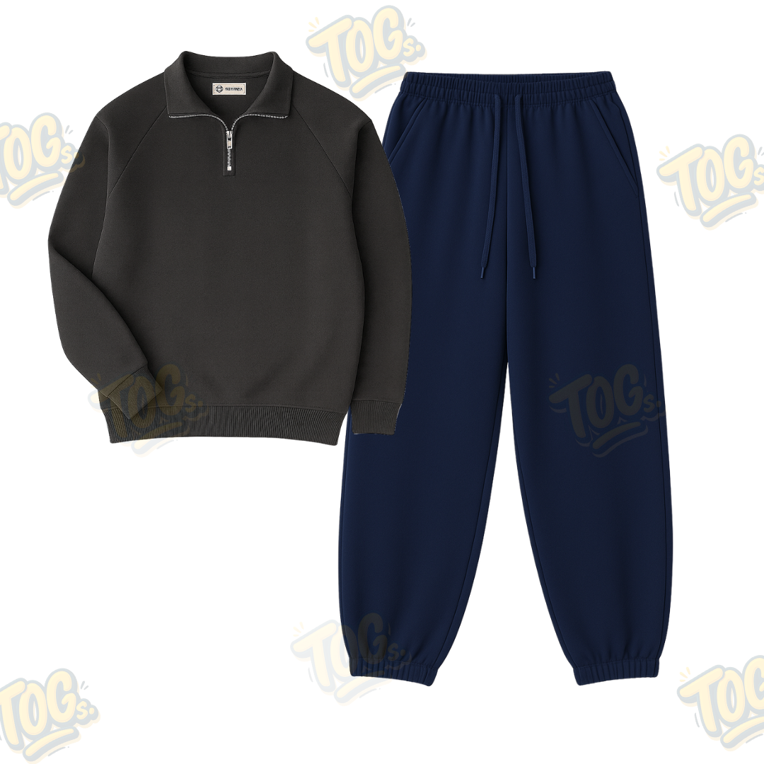 Oversized Sweatpant With Oversized Mockneck