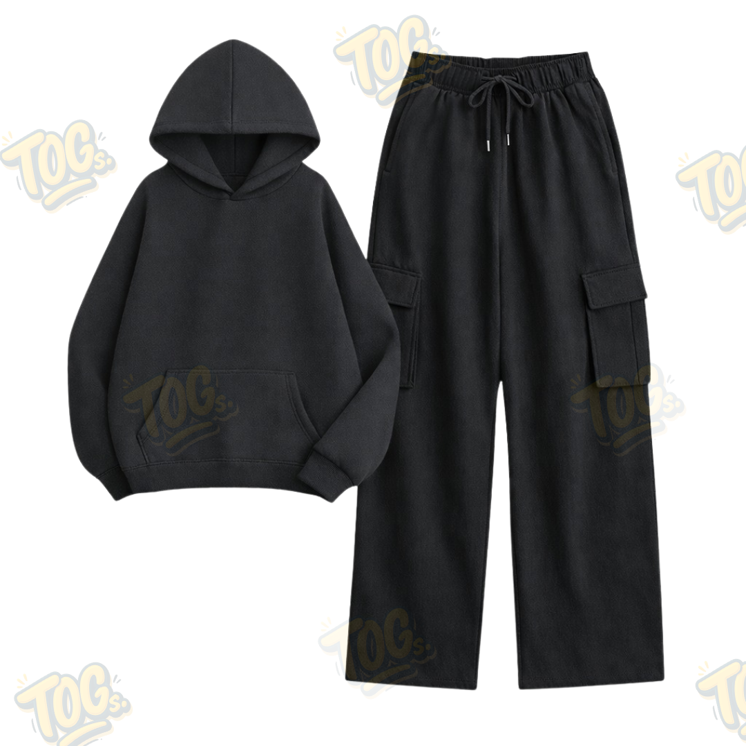 Straight Leg Cargo With Oversized Hoodie