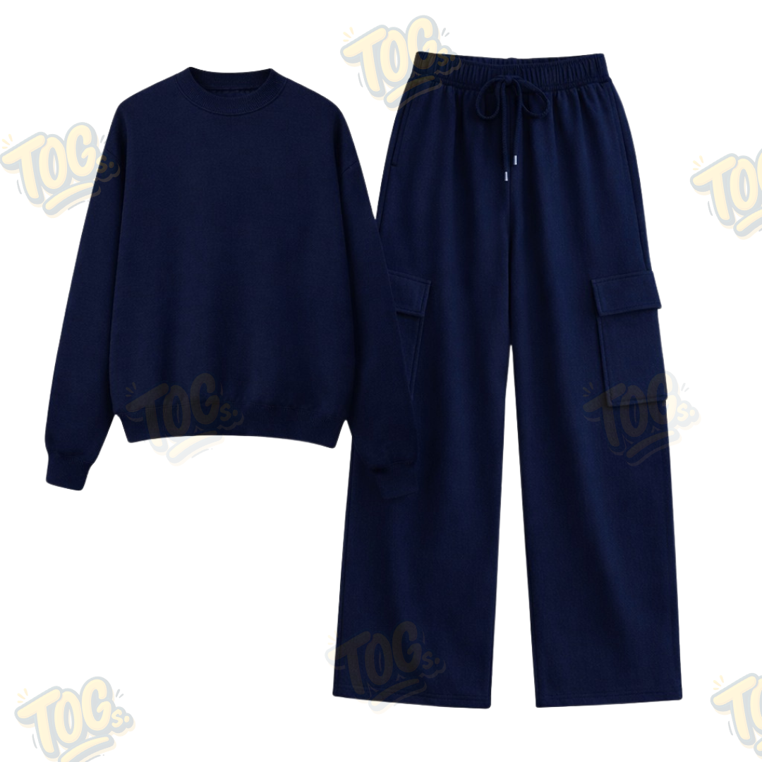 Straight Leg Cargo With Oversized Sweatshirt