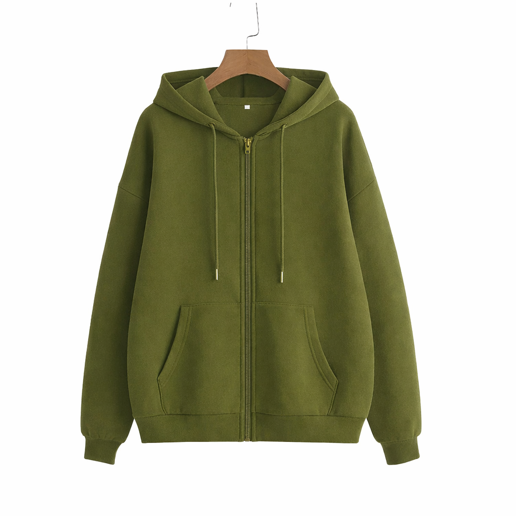 OVERSIZED DROP SHOULDER ZIPPER