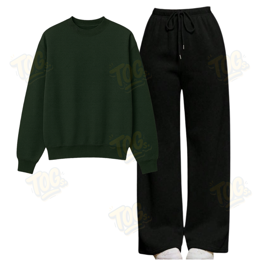 Straight Leg Trouser With Sweatshirt