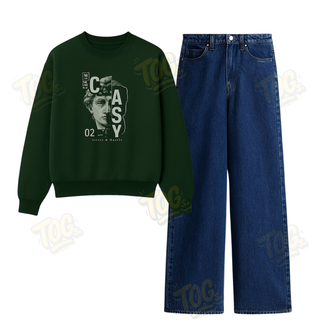 Baggy Jeans With Miracle Sweatshirt
