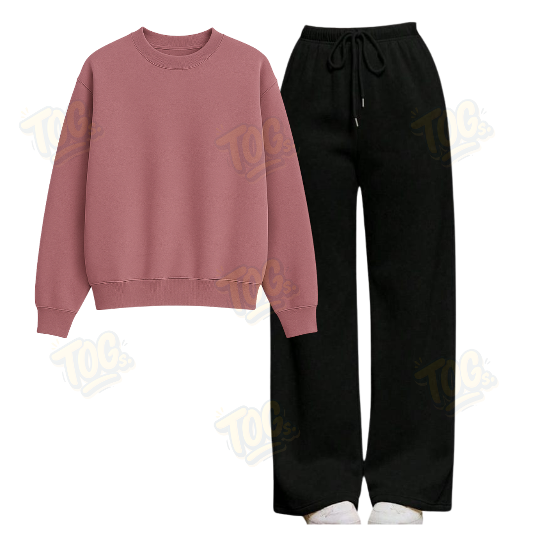 Straight Leg Trouser With Sweatshirt