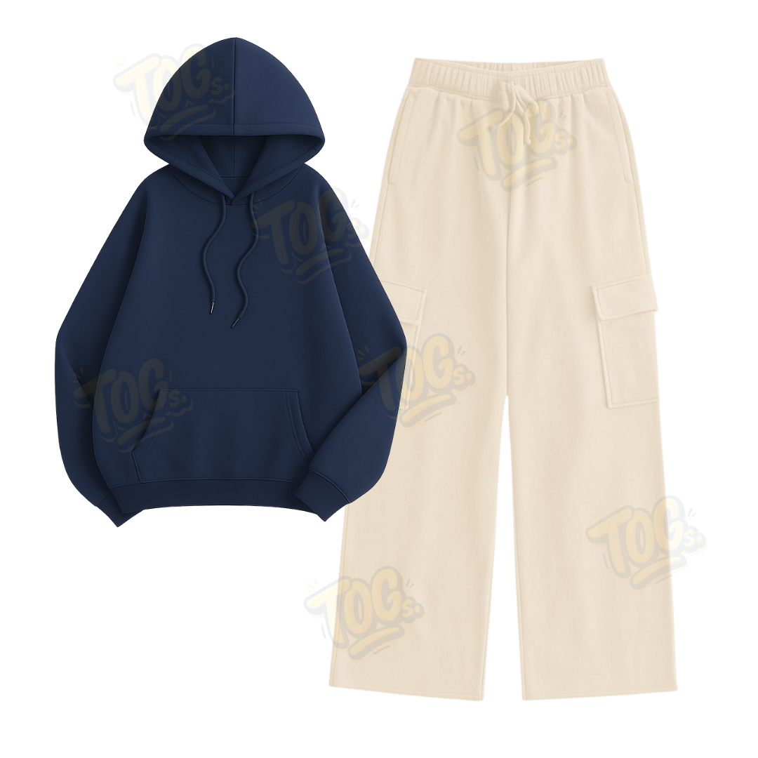 Straight Leg Cargo With Oversized Hoodie