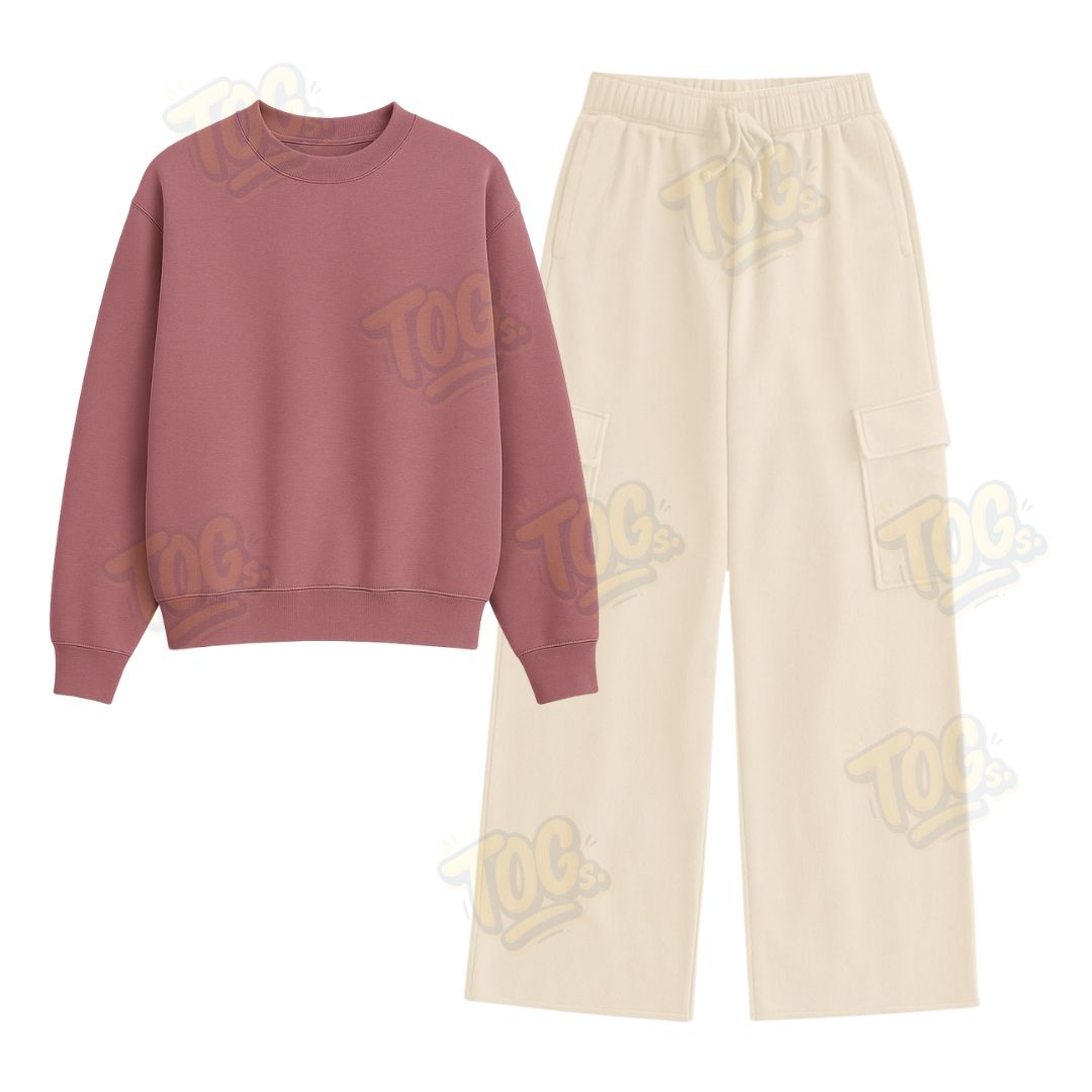 Straight Leg Cargo With Sweatshirt