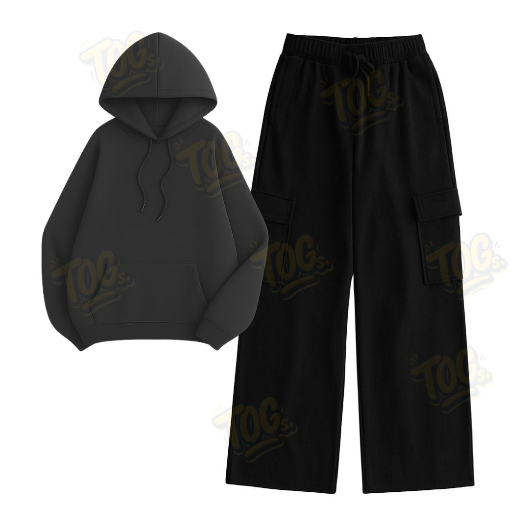 Straight Leg Cargo With Oversized Hoodie