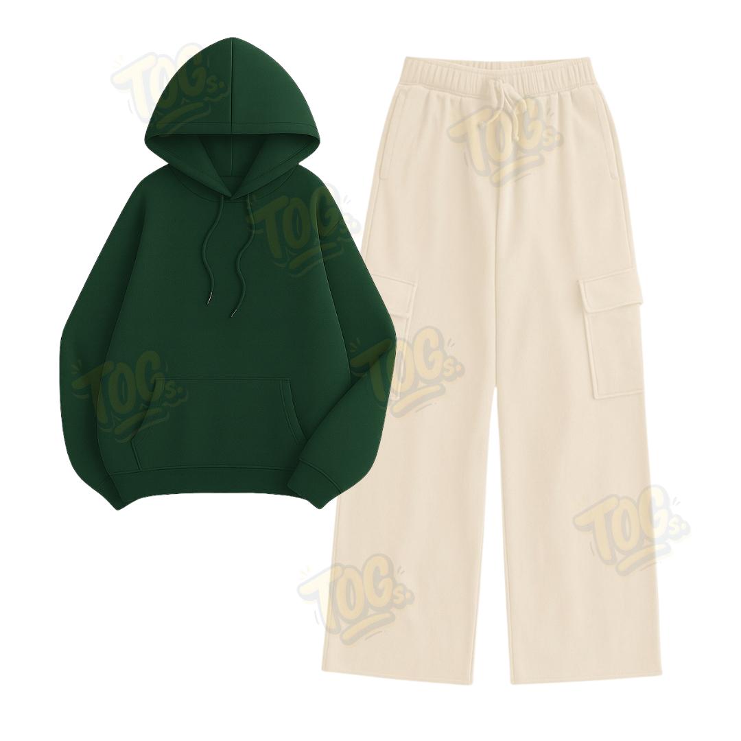 Straight Leg Cargo With Oversized Hoodie