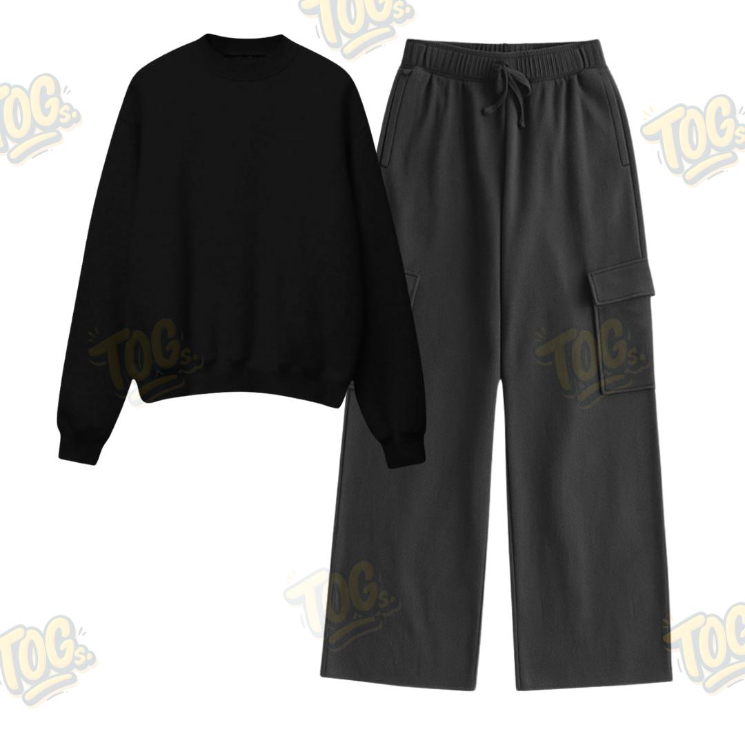 Straight Leg Cargo With Oversized Sweatshirt