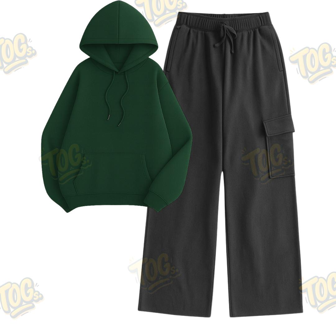Straight Leg Cargo With Oversized Hoodie