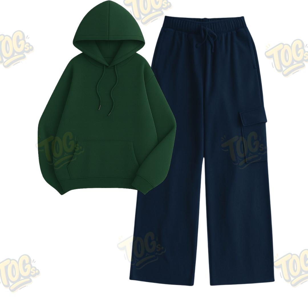 Straight Leg Cargo With Oversized Hoodie