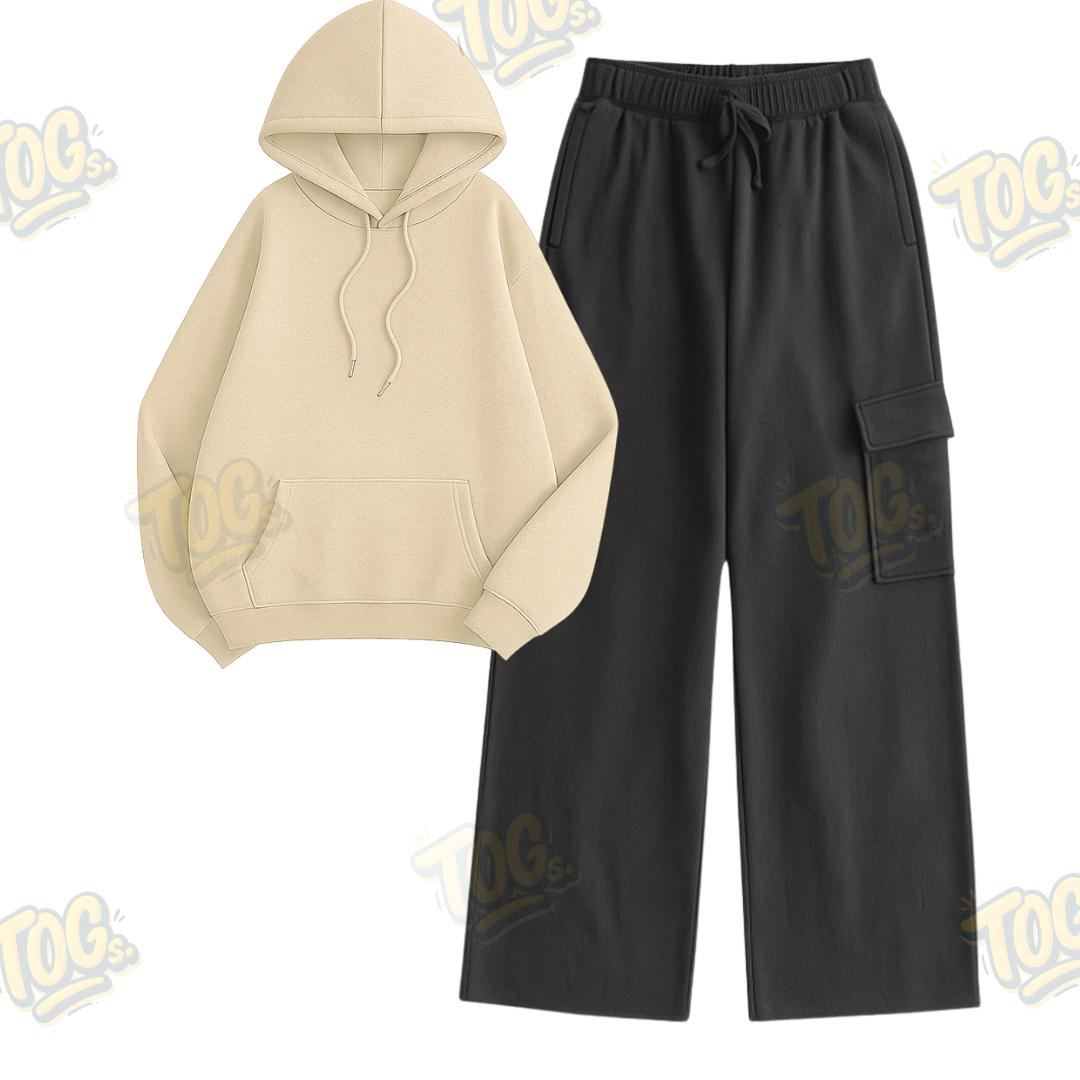 Straight Leg Cargo With Oversized Hoodie