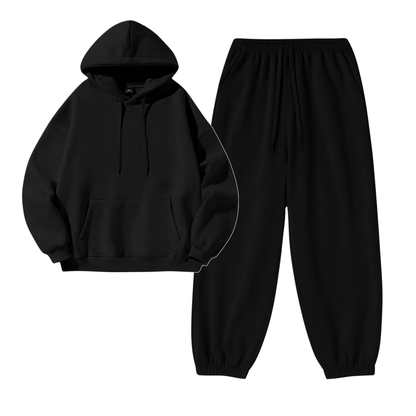 Black Sweatpant With Hoodie