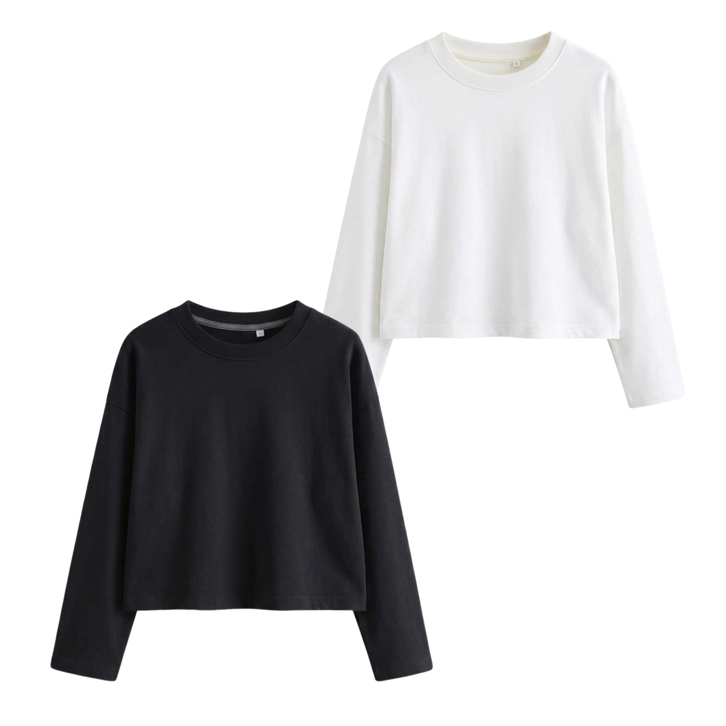 Pack Of 2 Crop Full Sleeves T-Shirt