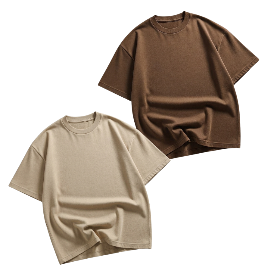 Pack Of 2 Oversized Drop Shoulder T-Shirt