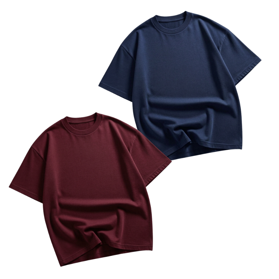 Pack Of 2 Oversized Drop Shoulder T-Shirt