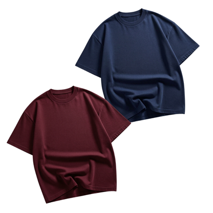 Pack Of 2 Oversized Drop Shoulder T-Shirt