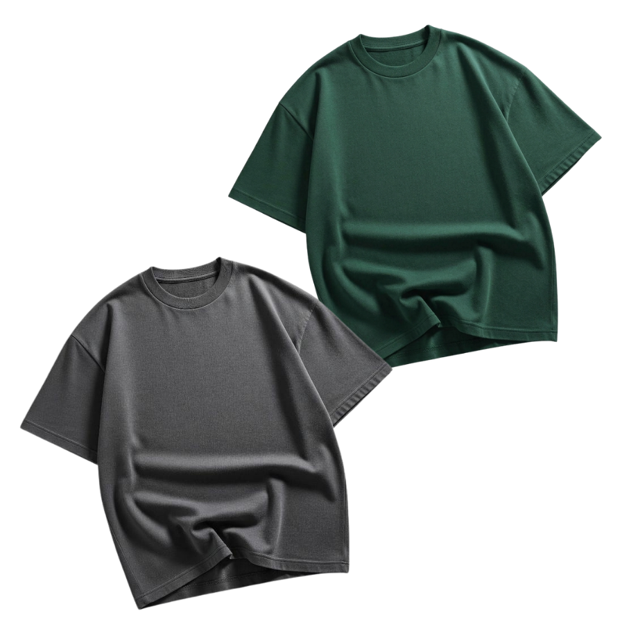 Pack Of 2 Oversized Drop Shoulder T-Shirt