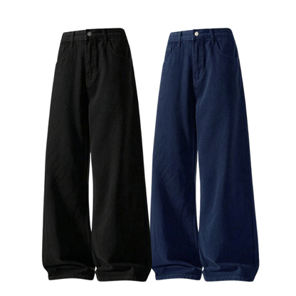 Pack Of 2 Wide-Leg Baggy Jeans