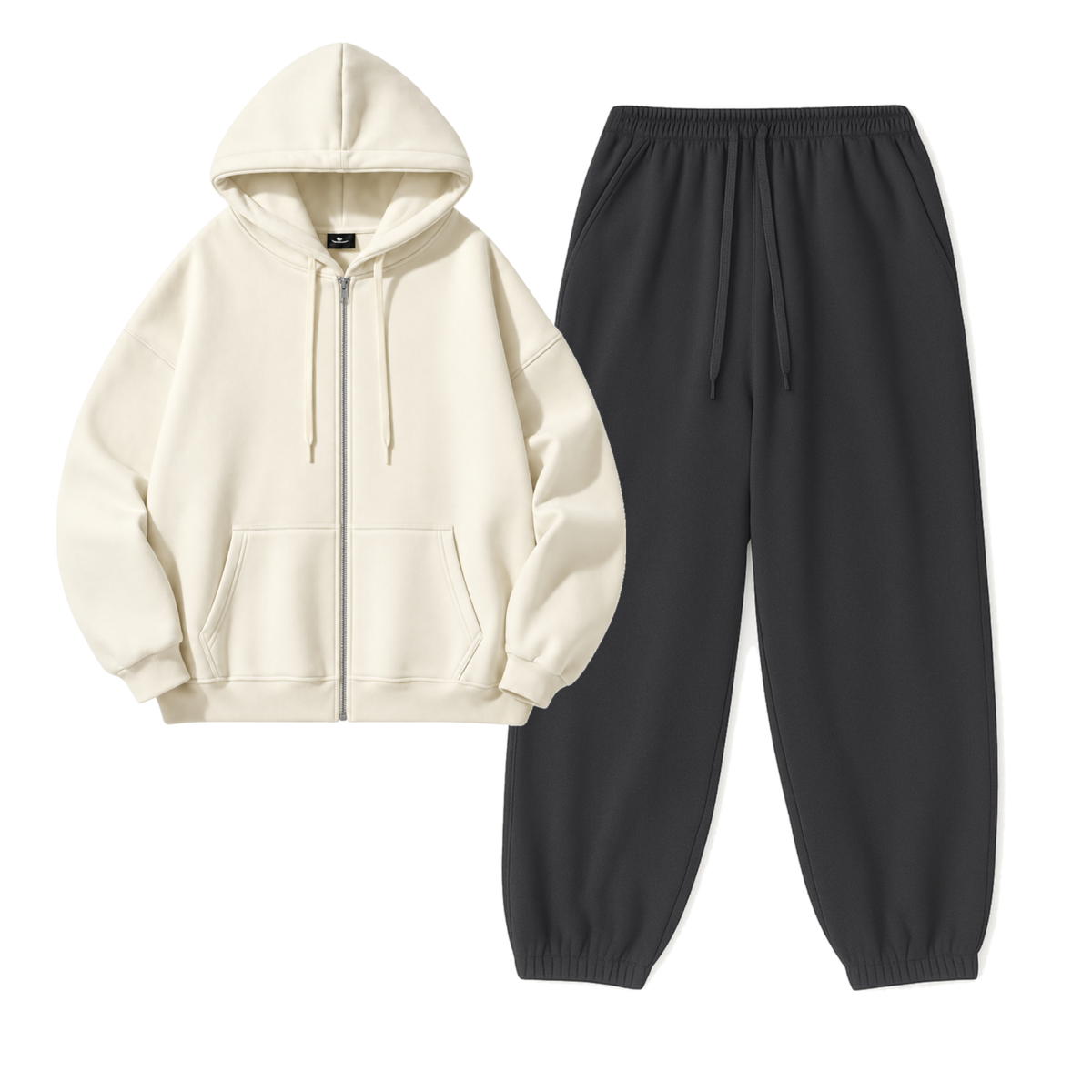 Charcoalgrey Sweatpant With Zipper