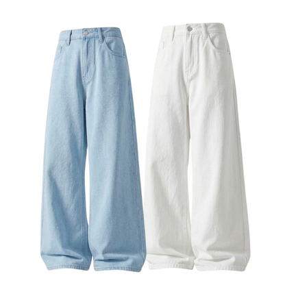 Pack Of 2 Wide-Leg Baggy Jeans