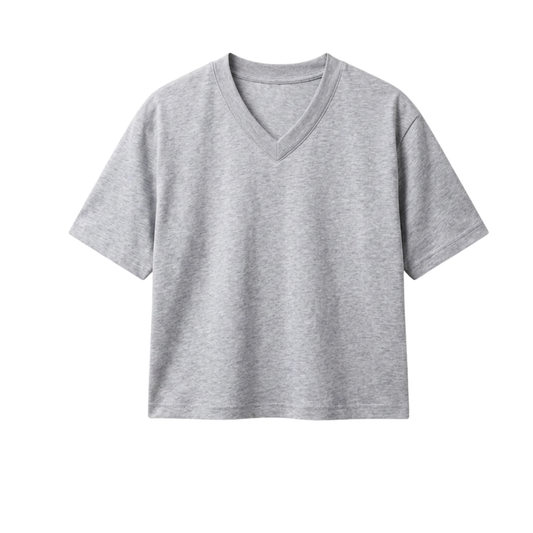 Crop V-Neck T-Shirt