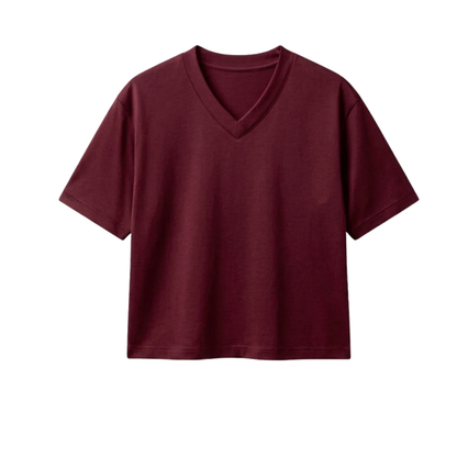 Crop V-Neck T-Shirt