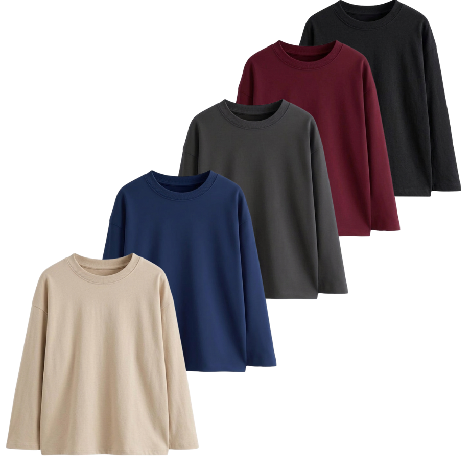Pack Of 5 Full Sleeves T-Shirts