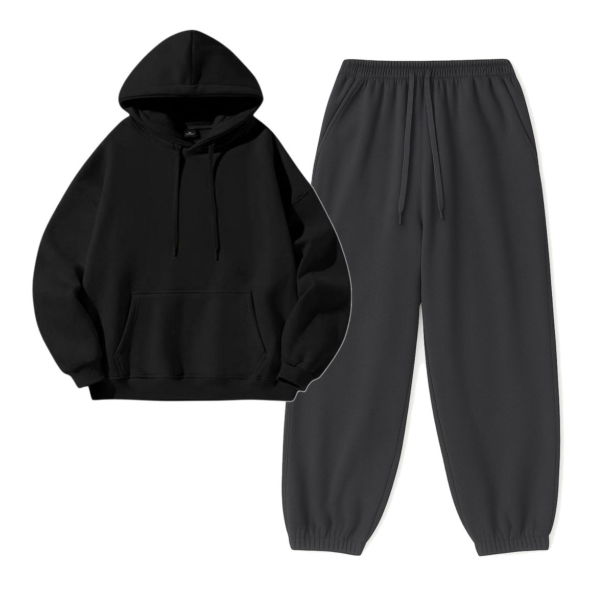 Charcoalgrey Sweatpant With Hoodie