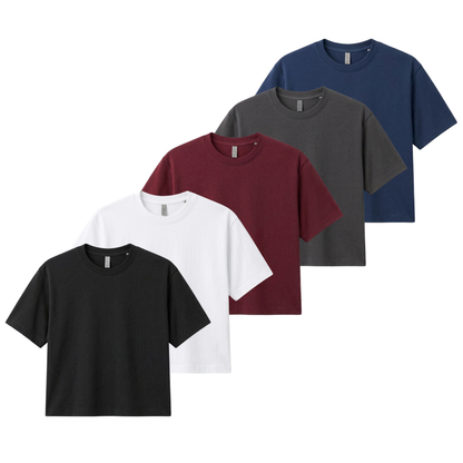 Pack Of 5 Crop T-Shirts