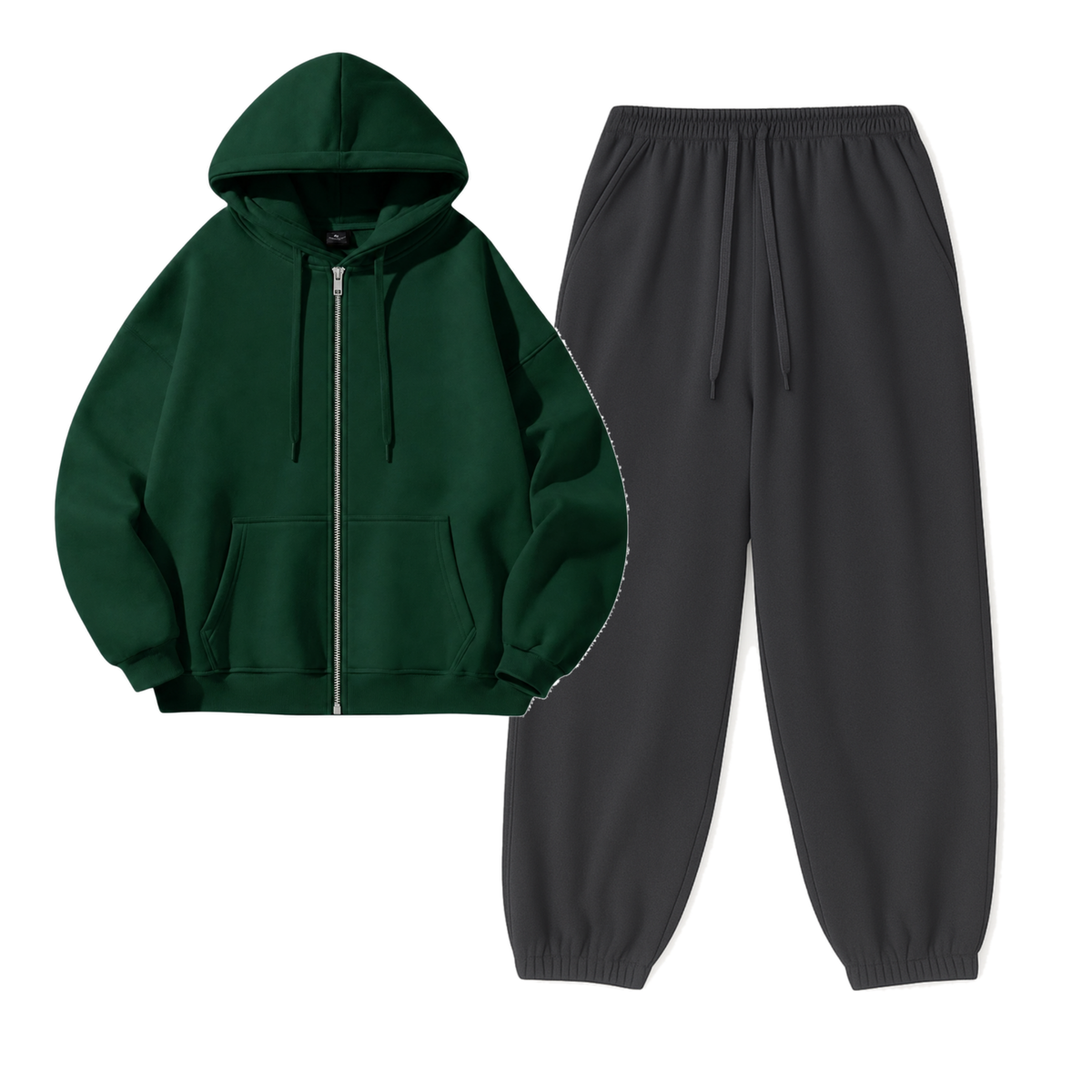 Charcoalgrey Sweatpant With Zipper