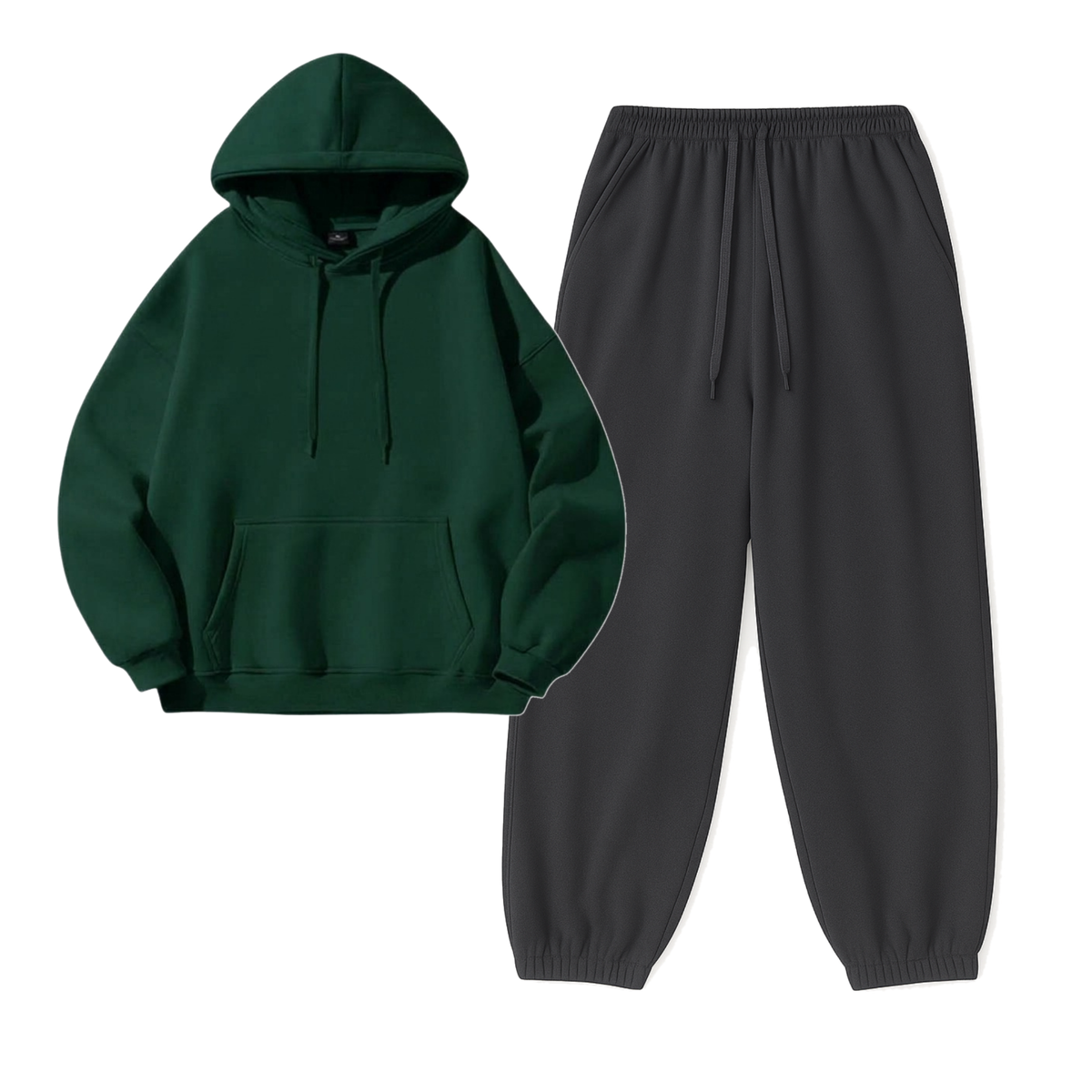 Charcoalgrey Sweatpant With Hoodie