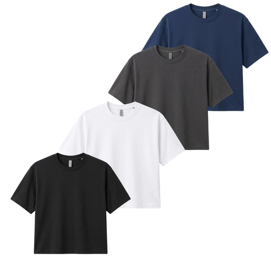 Pack Of 4 Crop T-Shirts