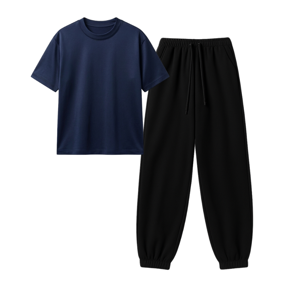Black Sweatpant With Regular T-Shirt