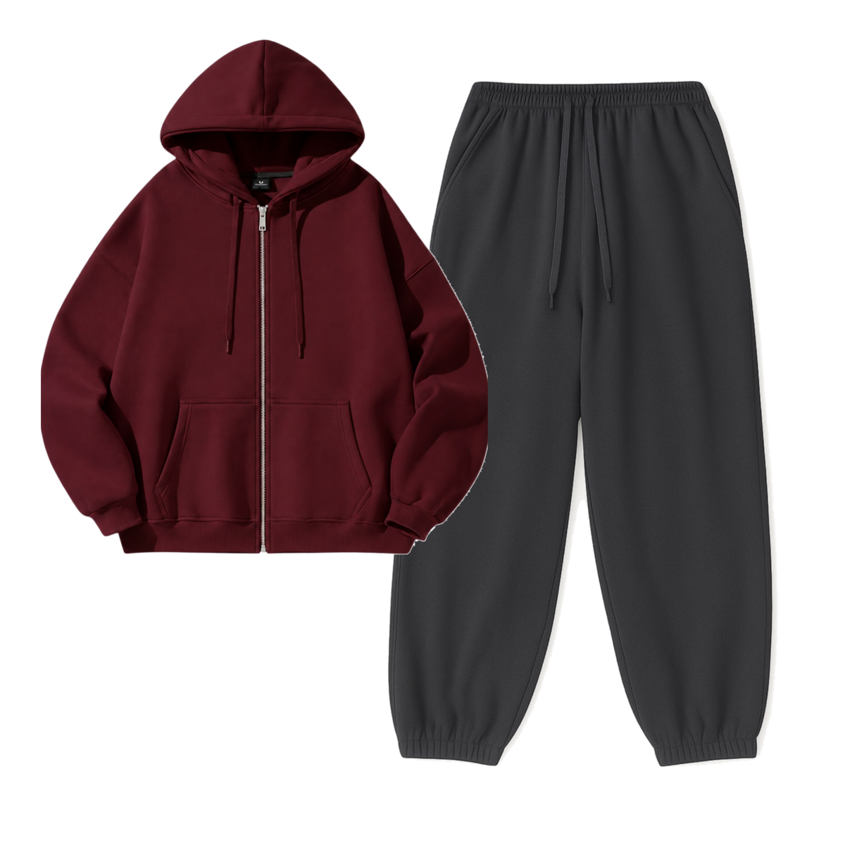 Charcoalgrey Sweatpant With Zipper