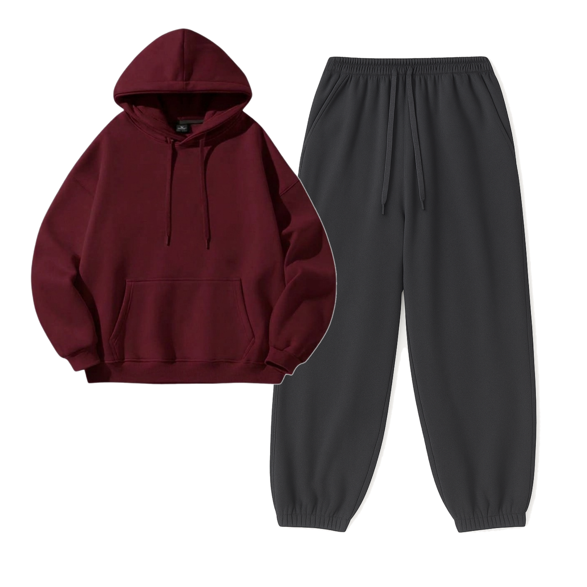 Charcoalgrey Sweatpant With Hoodie