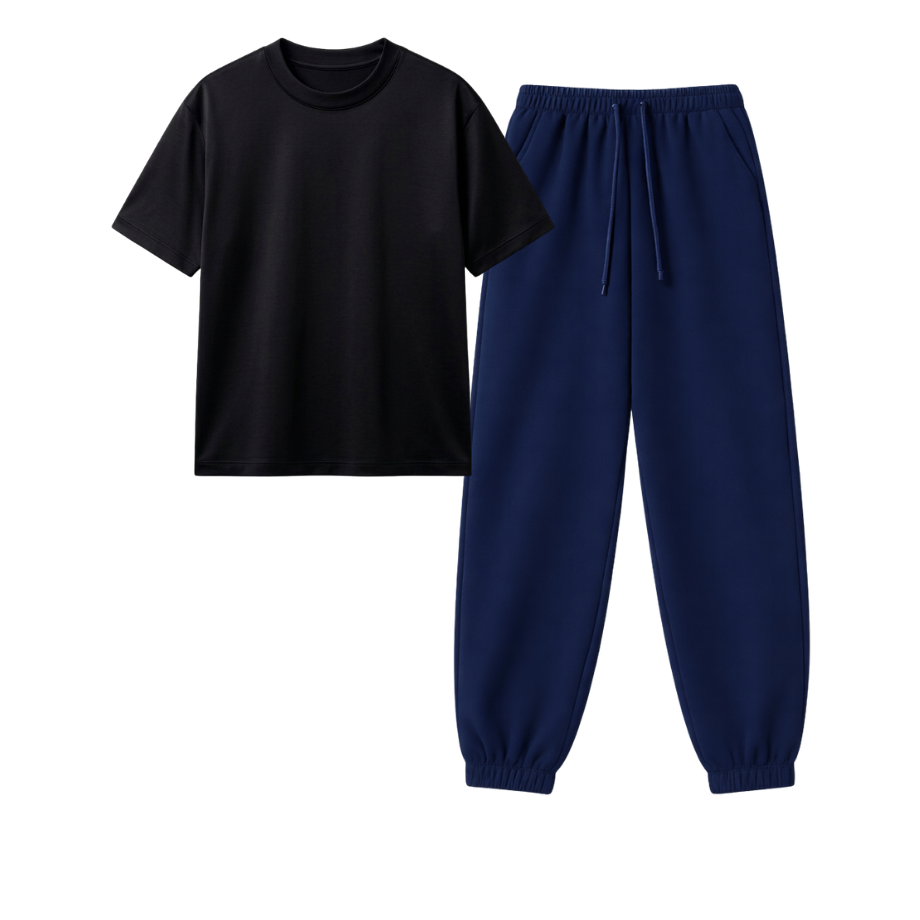 Navyblue Sweatpant With Regular T-Shirt