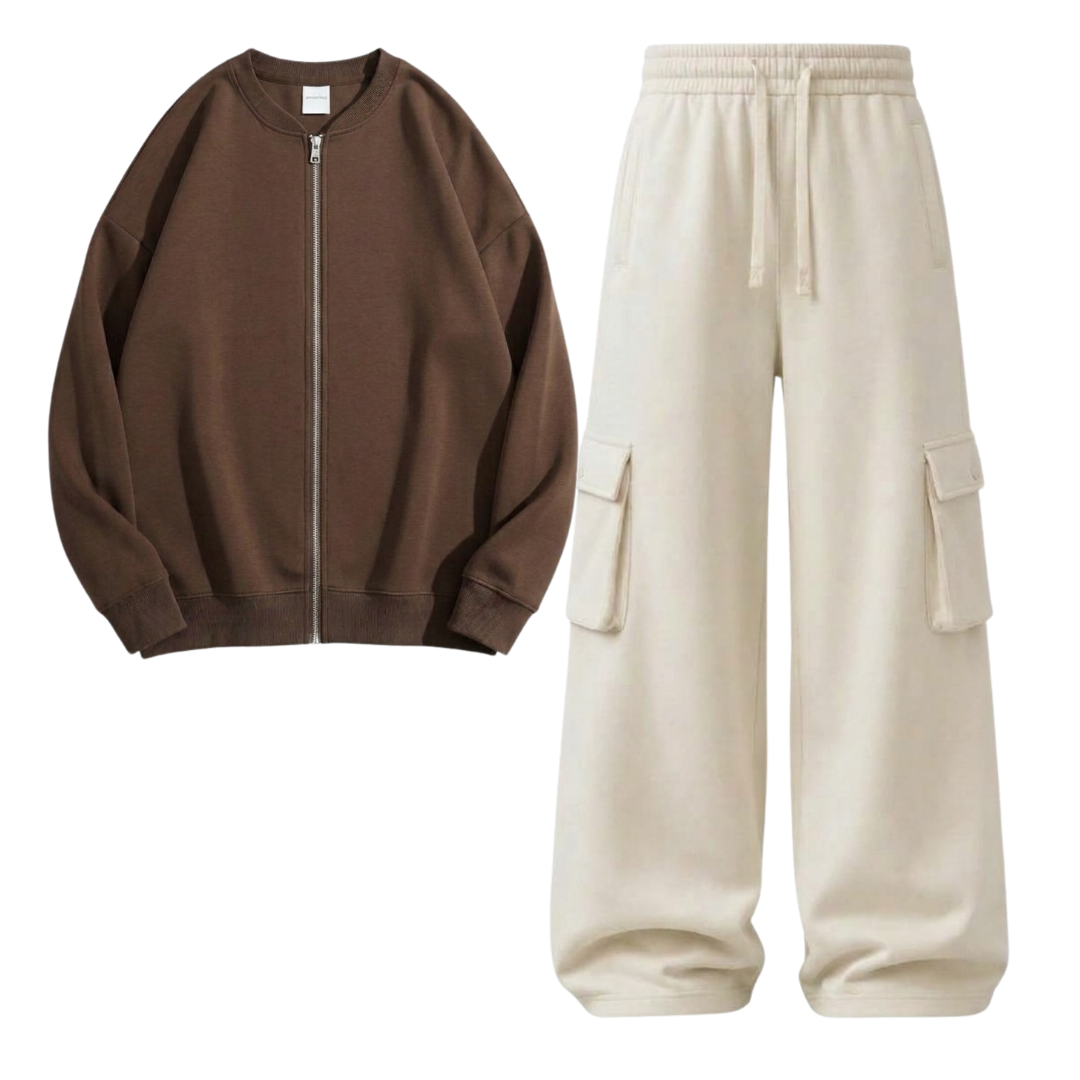 Cream Cargo With Zweat