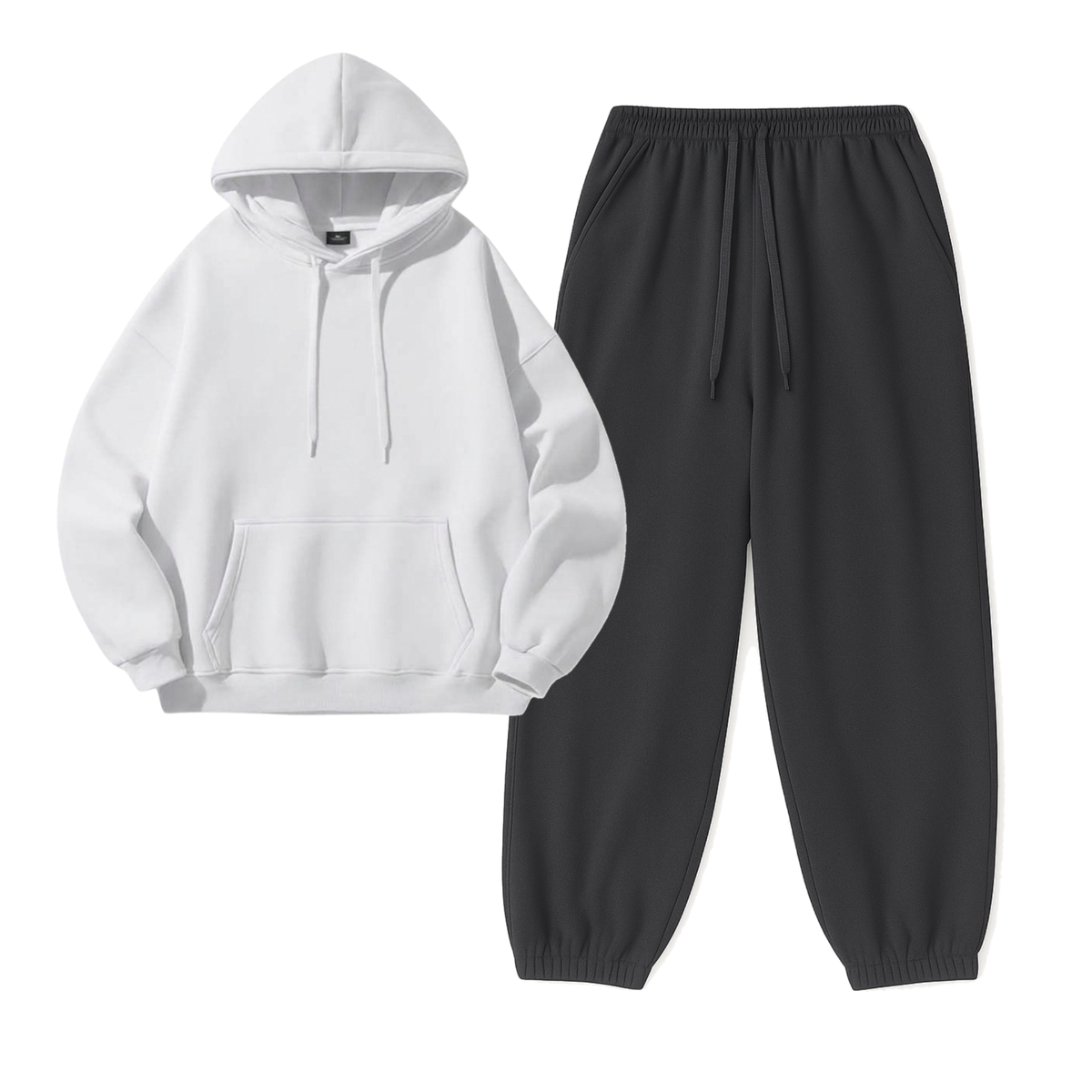 Charcoalgrey Sweatpant With Hoodie