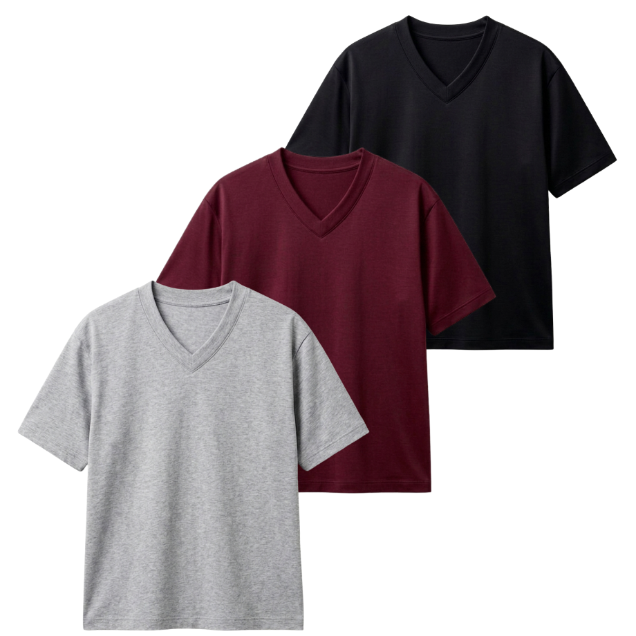 Pack Of 3 V-Neck T-Shirt
