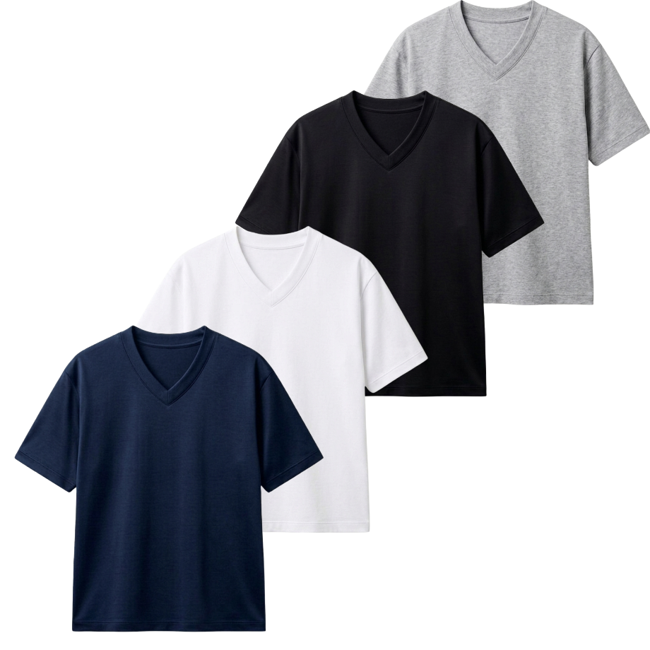 Pack Of 4 V-Neck T-Shirt