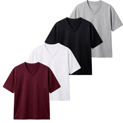 Pack Of 4 V-Neck T-Shirt