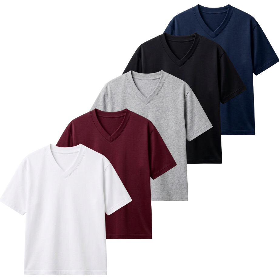 Pack Of 5 V-Neck T-Shirt
