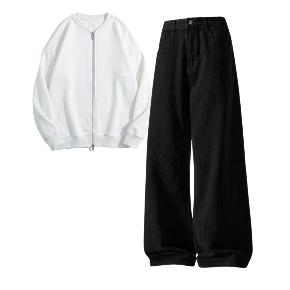 Black Baggy Jeans With Zweat