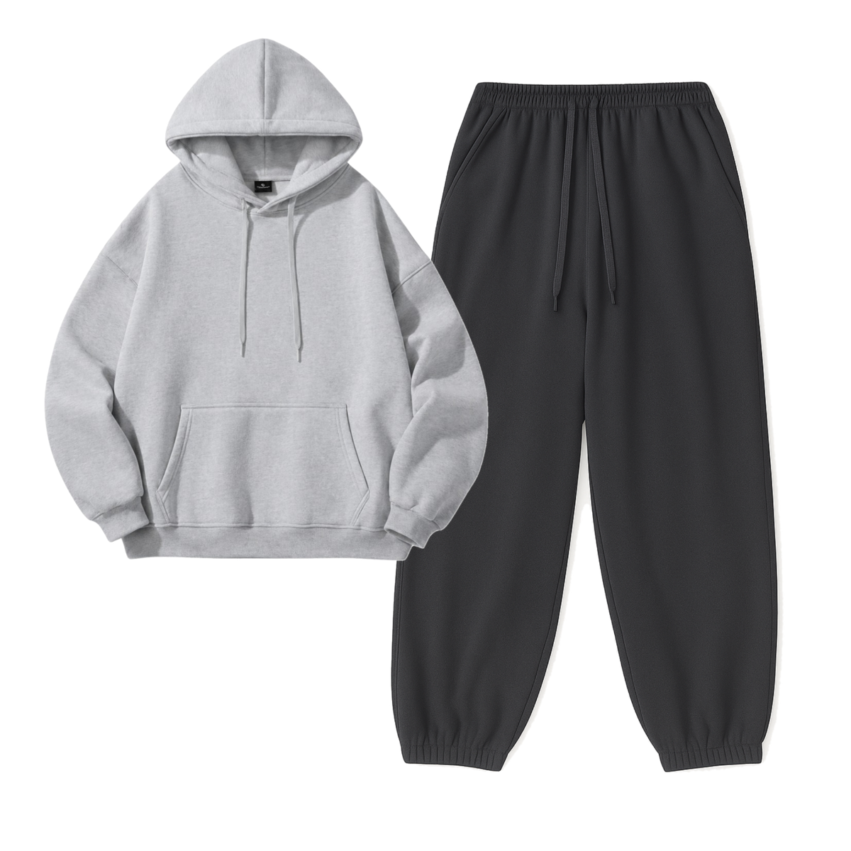 Charcoalgrey Sweatpant With Hoodie