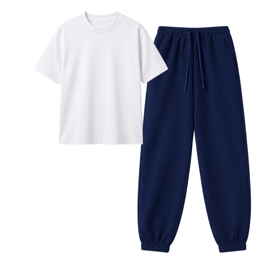 Navyblue Sweatpant With Regular T-Shirt
