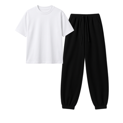 Black Sweatpant With Regular T-Shirt