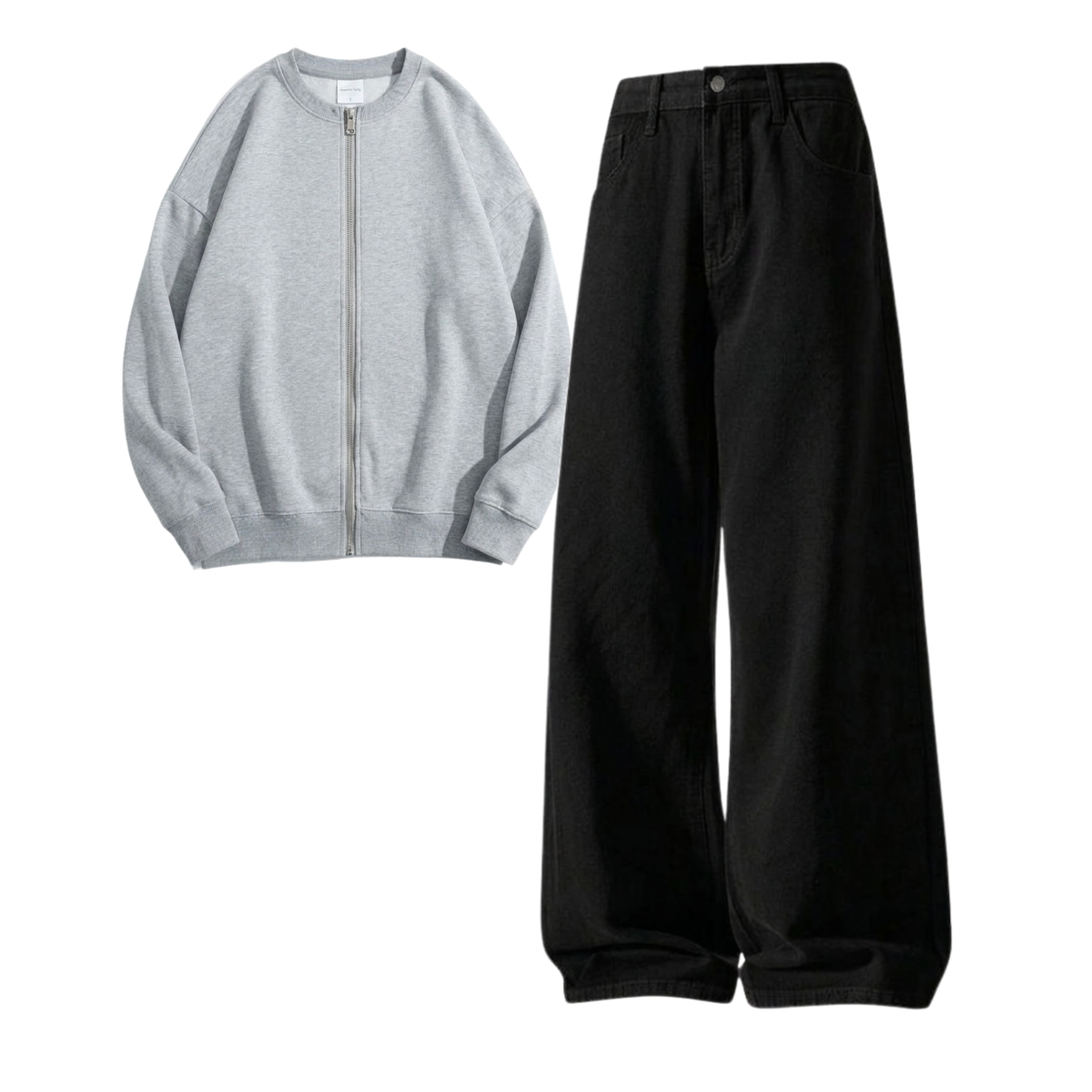 Black Baggy Jeans With Zweat