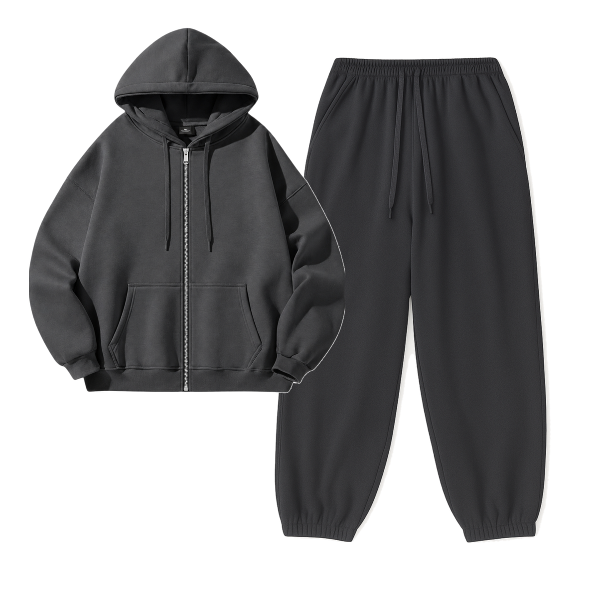 Charcoalgrey Sweatpant With Zipper