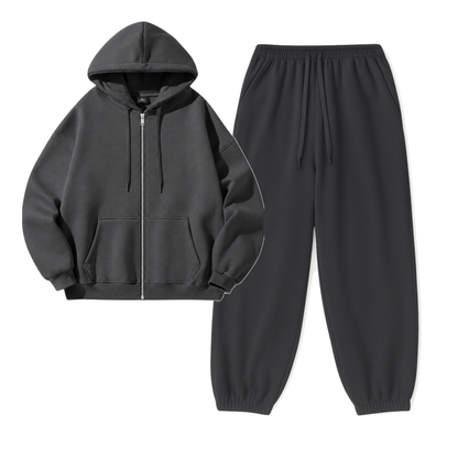 Charcoalgrey Sweatpant With Zipper